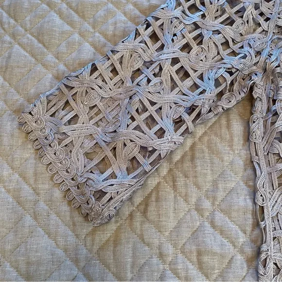 NWT Chico’s Dove Gray Travelers Soutache Jacket Size 3 (16/18) - Picture 12 of 13